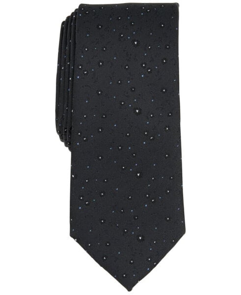 Men's White-Dot Floral Tie, Created for Macy's