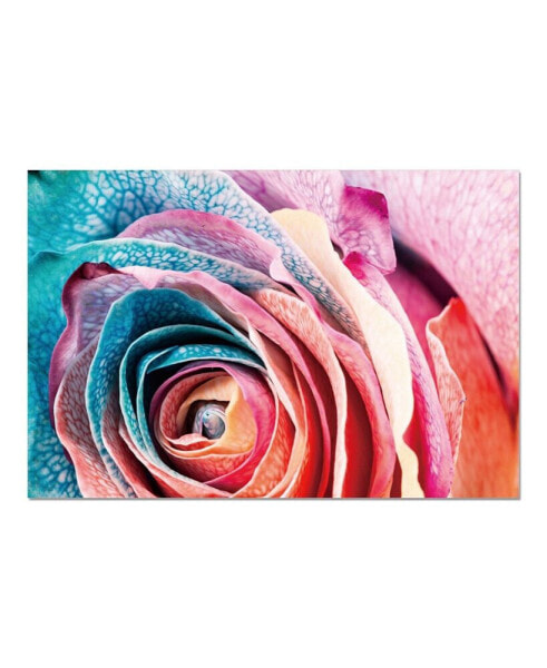 Decor Rosalia 1 Piece Wrapped Canvas Wall Art Rose In Bloom -20" x 27"