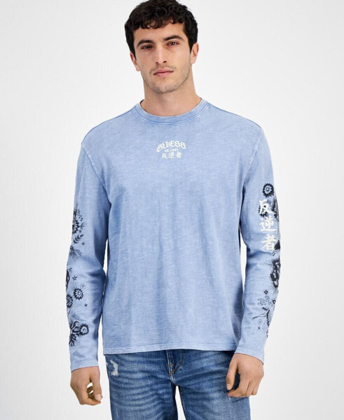 Men's Embroidered Long Sleeve T-Shirt