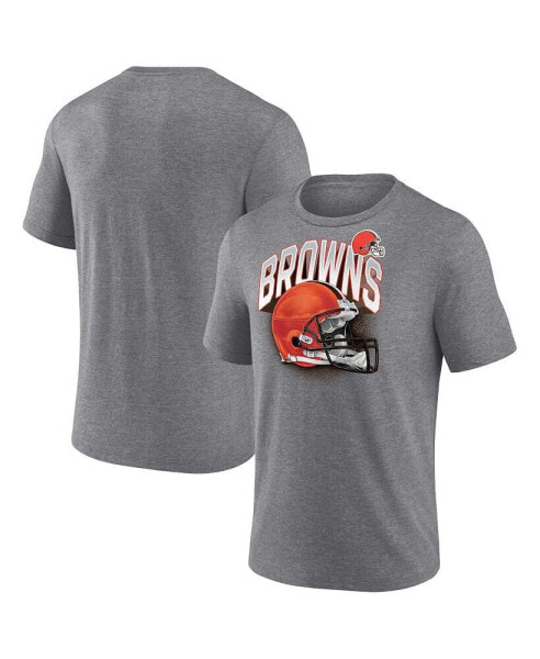 Men's Heathered Gray Cleveland Browns End Around Tri-Blend T-shirt