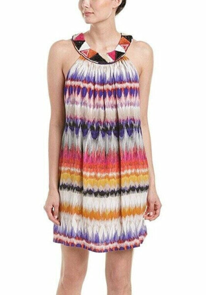 Trina Turk 161262 Women's Trista Iguazu Ikat Embellished Dress Multi Sz. 2