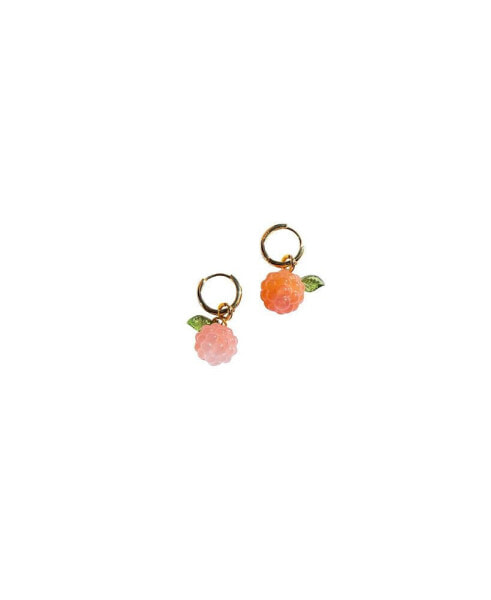 Harvest — Raspberry Jade stone charm earrings