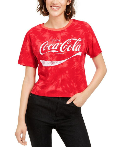 Juniors' Coca-Cola Tie-Dye T-Shirt