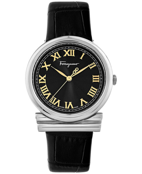 Часы Salvatore Ferragamo Gancino Black 34mm