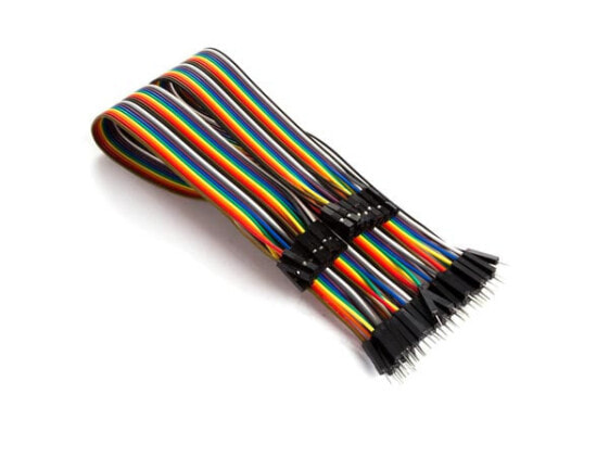 Whadda 40 PINS 15 CM MALE TO FEMALE JUMPER WIRE - Multicolour - Copper - PVC - Male/Female - 22/26 - 15 cm