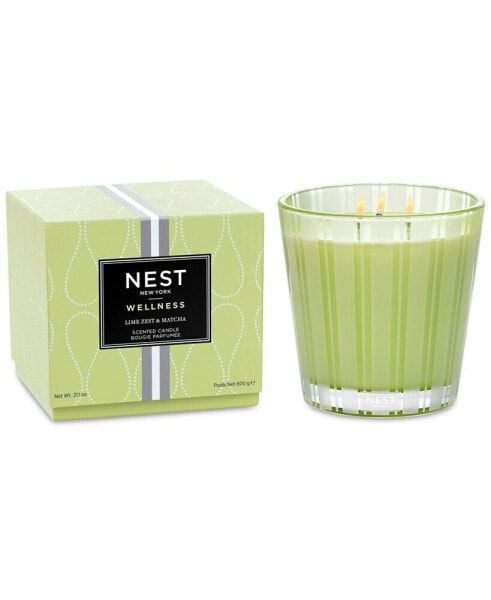 Lime Zest & Matcha 3-Wick Candle, 21.1 oz.