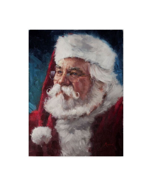 Meadowpaint 'Elderly Santa Portrait' Canvas Art - 24" x 32"