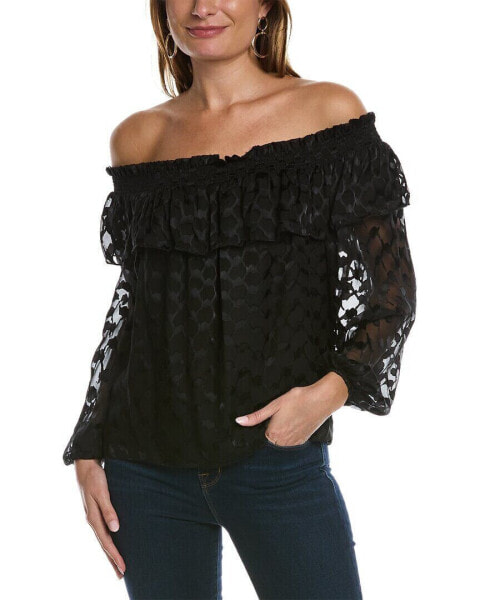 Ramy Brook Xavier Blouse Women's Black Xxs