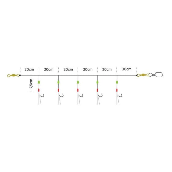 KINETIC Sabiki Nordic Mackerel 130 cm 0.60 mm sabiki rig