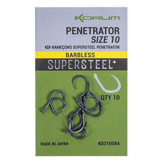 KORUM Penetrator Barbed Single Eyed Hook Размер: 8