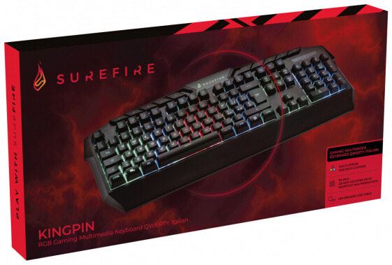 Verbatim SureFire KingPin RGB Gaming Multimedia Keyboard QWERTY Italian Kabelgebunden