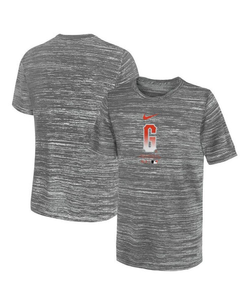 Big Boys and Girls Gray San Francisco Giants City Connect Practice Graphic Performance T-Shirt