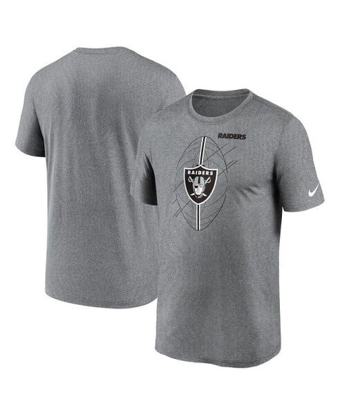 Men's Heather Charcoal Las Vegas Raiders Legend Icon Performance T-shirt