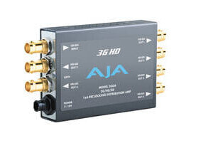 AJA 3GDA - Gray - HD-SDI - 3G HD-SDI - HD-SDI - SDI - 6 x BNC - 100 - 240 V - 131 mm - 79 mm