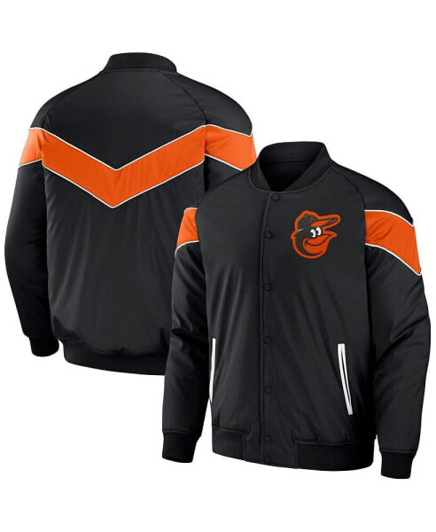 Men's Darius Rucker Collection by Black Baltimore Orioles Baseball Raglan Full-Snap Jacket