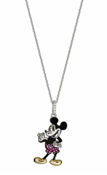 Matching Silver Mickey Mouse Necklace CS00039HZML-P.CS (Chain, Pendant)