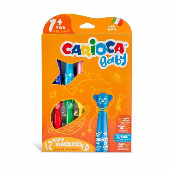 Набор фломастеров Carioca Teddy Marker 1+ Разноцветный 12 предметов