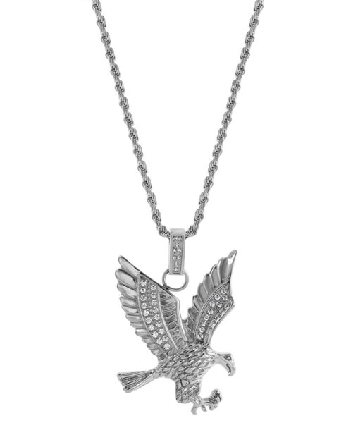 Men's Cubic Zirconia Eagle 24" Pendant Necklace