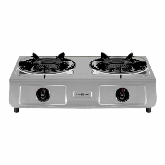 gas stove Vitrokitchen 265IB Black Steel Stainless steel