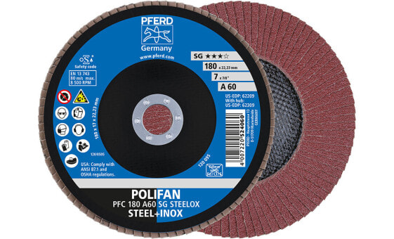 PFERD 67706185 - 2.22 cm - 18 cm - 8500 RPM - 60 g - 10 pc(s)