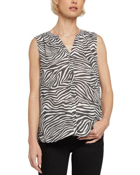 Nydj Sleeveless Pintuck Blouse Women's Xxs