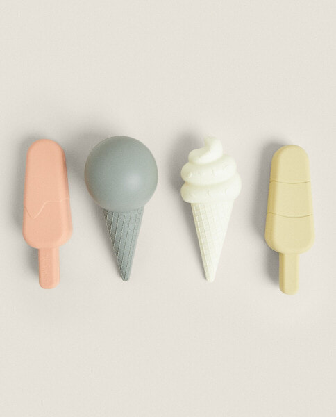 Pack of children’s ice cream beach moulds (pack of 4)