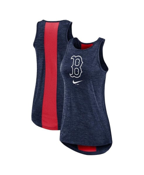 Women's Navy Boston Red Sox Right Mix High Neck Tank Top