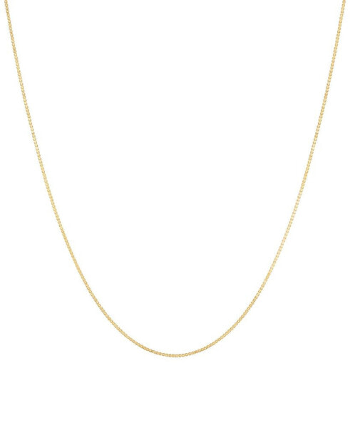 Delicate Box Chain 24" Strand Necklace (2/3mm) in 14k Gold