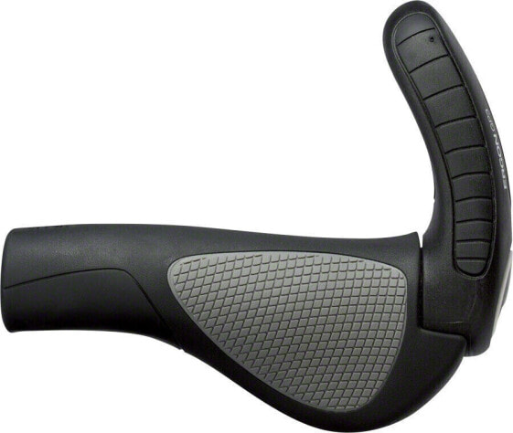 Грипсы велосипедные Ergon GP3 - черно-серые, с фиксацией, крупный размер