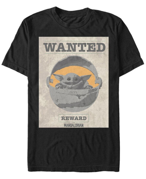Star Wars The Mandalorian The Child Wanted Poster Short Sleeve Men's T-shirt