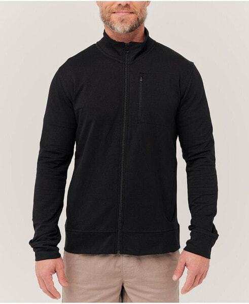 Organic Cotton Stretch French Terry Track Jacket