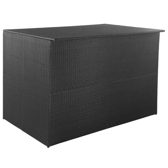 Сундук садовый vidaXL Outdoor Aufbewahrungsbox PE-Rattan Schwarz 150 x 100 x 100 см