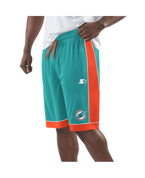 Men's Aqua/Orange Miami Dolphins Fan Favorite Fashion Shorts