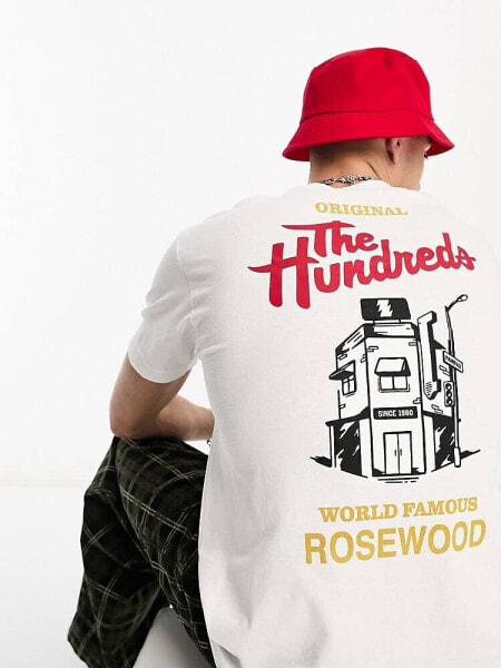 The Hundreds world famous t-shirt in white with chest and back print