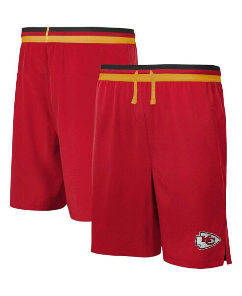 Men's Red Kansas City Chiefs Cool Down Tri-Color Elastic Training Shorts