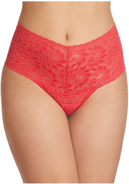 Hanky Panky 265252 Women Coral Rose Signature Lace Retro Thong Underwear Size OS