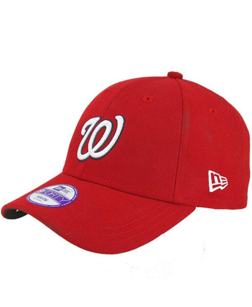 Бейсболка New Era для мальчиков Вашингтон Нэшнлс красного цвета "The League" 9Forty, настраиваемая