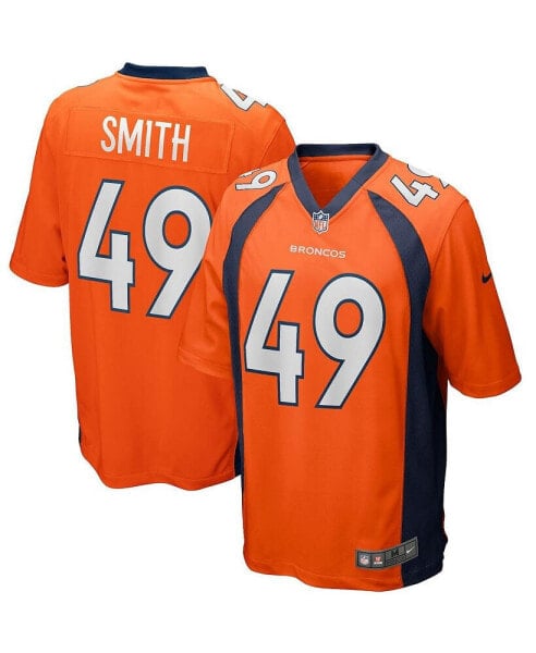 Men's Dennis Smith Orange Denver Broncos Game Retired Player Jersey