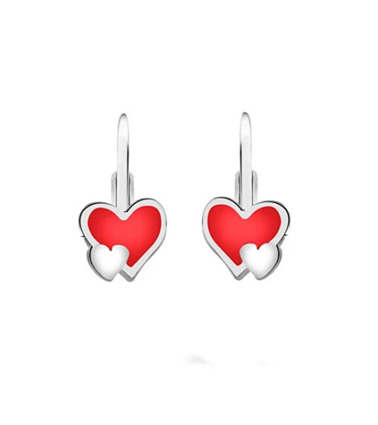 Romantic silver earrings Hearts SVLE0430SH2SM00