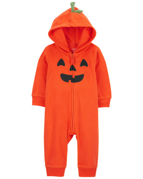 Baby Halloween Pumpkin Costume Hooded Jumpsuit NB