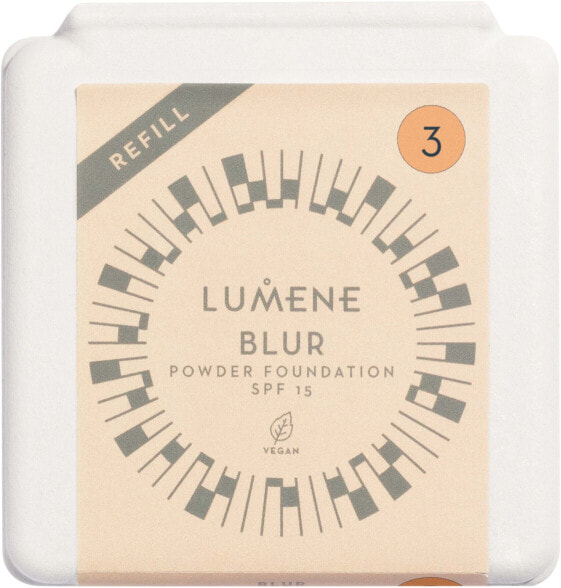 Lumene Blur Longwear Powder Foundation SPF 15 Refill Компактная тональная пудра, сменный блок