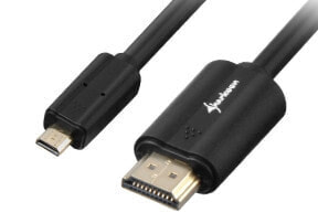 Sharkoon 1.5m - HDMI/Micro HDMI - 1.5 m - HDMI Type A (Standard) - HDMI Type D (Micro) - 4096 x 2160 pixels - 3D - Black