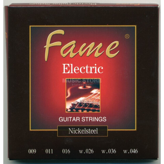 Fame E-Guitar Strings,09-46 round wound