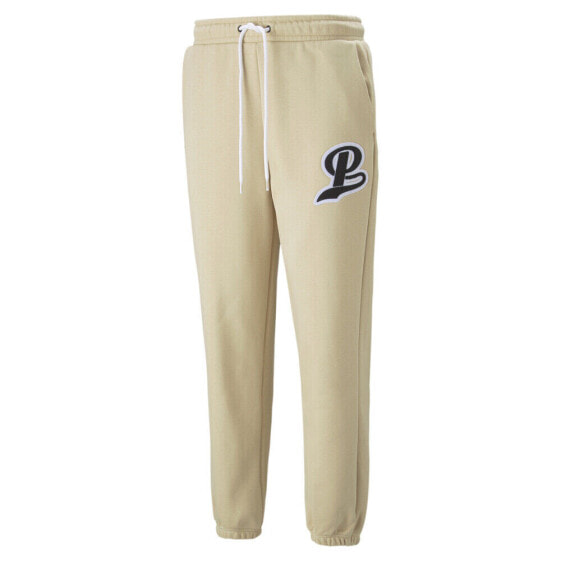 Брюки Casual PUMA Team для мужчин Beige Athletic Bottoms 53890167