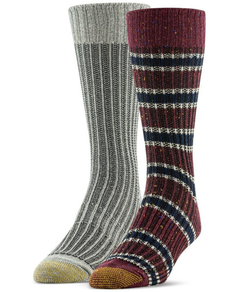 Men's 2-Pk. Rugby Stripe Crew Socks