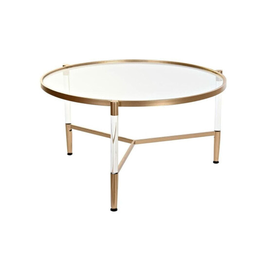 Кофейный столик DKD Home Decor Glamour Прозрачный Позолоченный Акрил Металл 87 x 87 x 50 cm