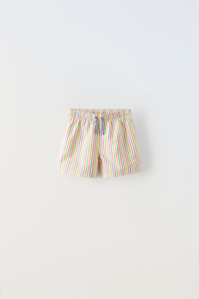 6-14 years/ striped swim shorts