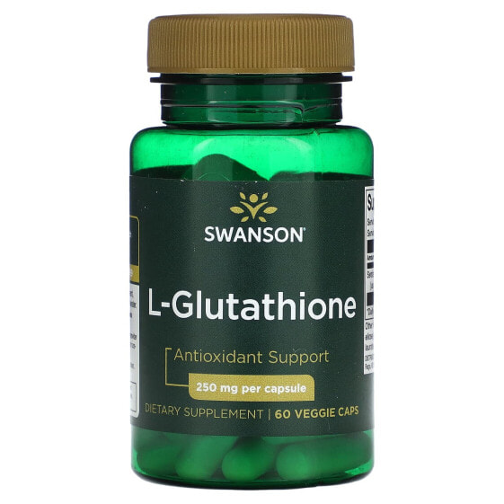 Продукт Антиоксидант Свансон L-Glutathione, 250 мг, 60 капсул
