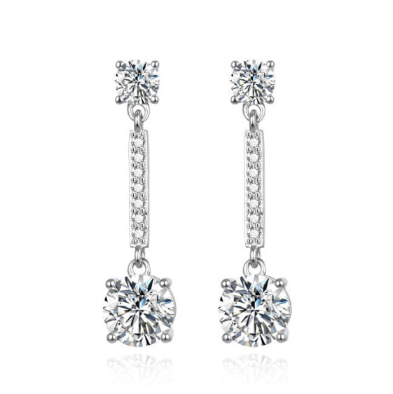 Charming dangling earrings with zircons AGUP3478