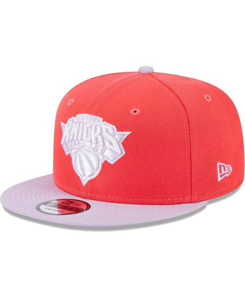 Головной убор New Era мужской Красный, Лавандовый New York Knicks 2-Тонный Color Pack 9FIFTY Snapback Hat